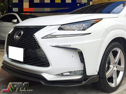 AI Style Carbon Fiber Front Bumper Add-on Lip Fits For 2015-2017 Lexus NX with F-Sport Only