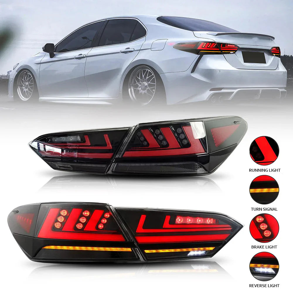 2018 - 2023 Toyota Camry LED Tail Lights Lexus Style