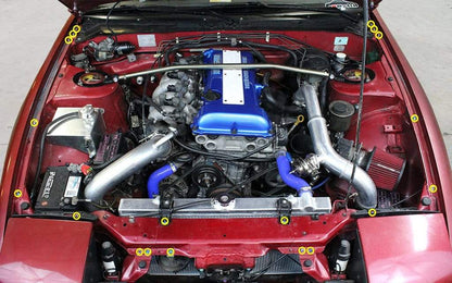 Nissan Silvia S13 (1989-1995) Titanium Partial Engine Bay Kit