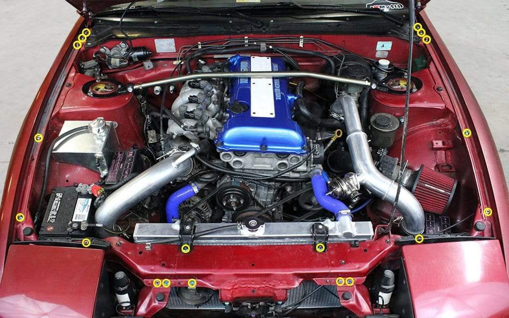 Nissan Silvia S13 (1989-1995) Titanium Partial Engine Bay Kit