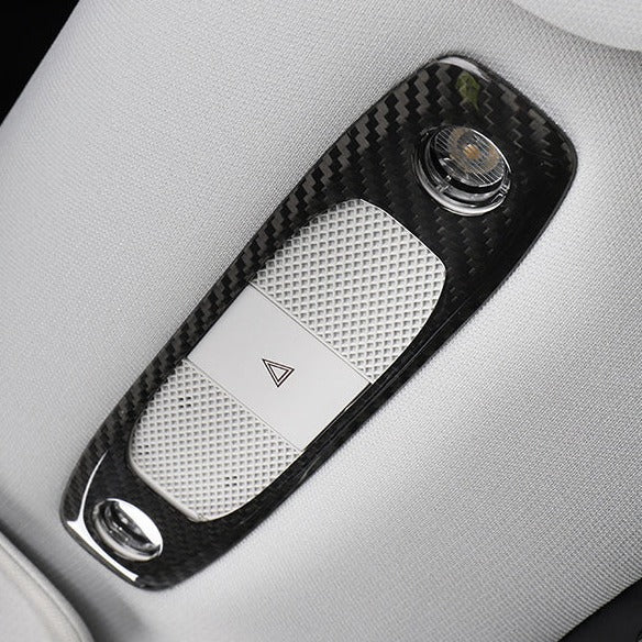 Tesla Model 3 Front & Rear Carbon Fiber Dome Light Covers | Palenon Performance