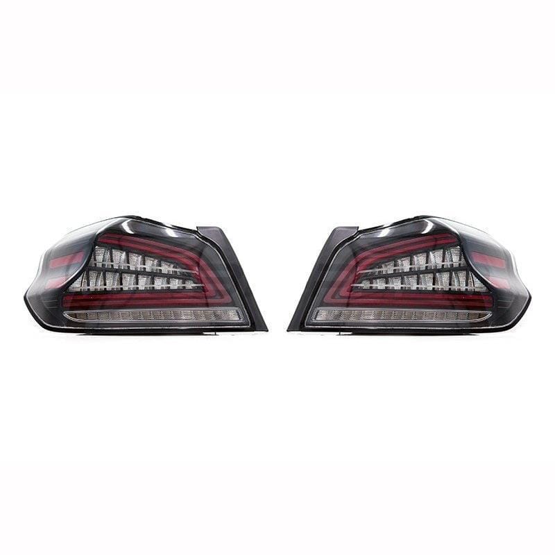 JDMuscle [15-21 WRX/STI] Version CR Sequential LED Tail Lights Clear Lens with Black Base