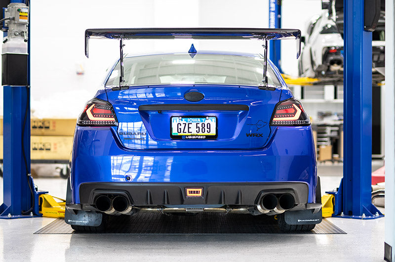 OLM Evolution Tail Lights (Clear Lens, Black Base, White Bar) - 2015-2021 WRX / STI