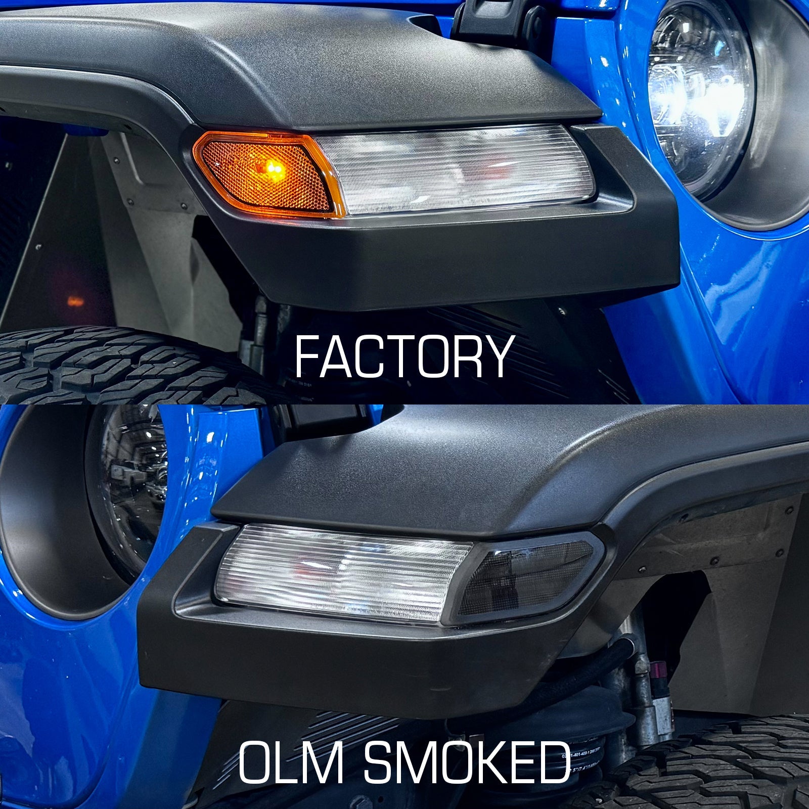 OLM Full Replacement LED Front Sidemarkers - 2018+ Jeep Wrangler