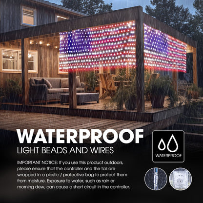 OPT7 LED American Flag Net Light Kit with 420 Super Bright LEDs