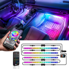 AURA DreamColor LED Interior Ambient Lighting Kit (4 x 12 Inch or 6 x 12-Inch) - Bluetooth APP and Remote Enabled Full Color Spectrum