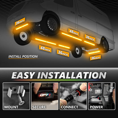 AURA PRO Class B & B+ RV Camper LED Aluminum Underglow Lighting Kit - Bluetooth Enabled APP Full Color Spectrum