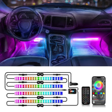 AURA DreamColor Double Row LED Interior Ambient Lighting Kit (4 x 12 Inch or 6 x 12-Inch) - Bluetooth APP and Remote Enabled Full Color Spectrum
