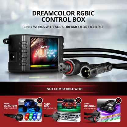 AURA DreamColor Double Row LED Interior Ambient Lighting Kit (4 x 12 Inch or 6 x 12-Inch) - Bluetooth APP and Remote Enabled Full Color Spectrum