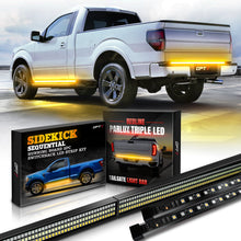 OPT7 Redline Parlux Triple Tailgate Light Bar 60" Bundle with Sidekick Sequential Running Board Light LED Strip Kit