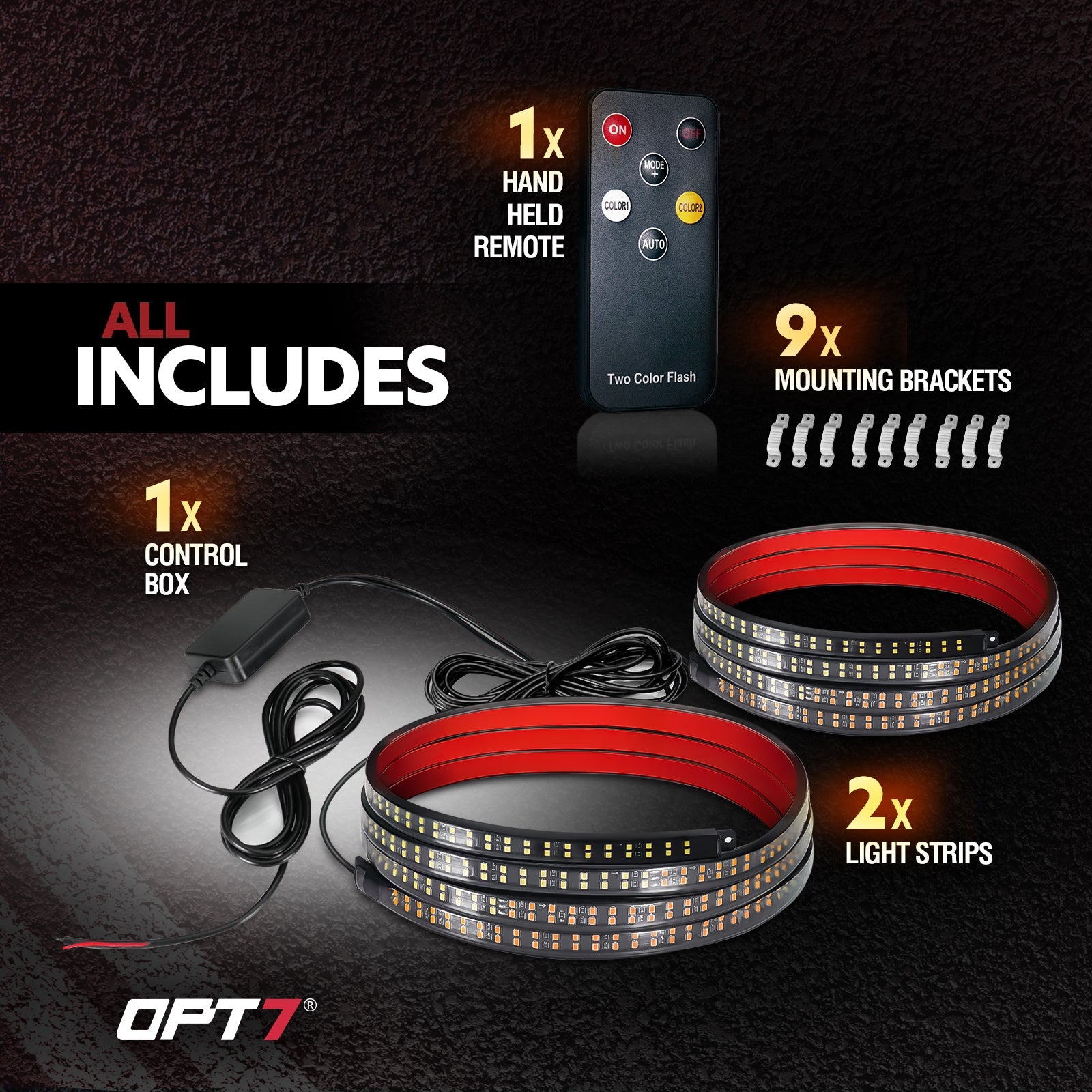 Sidekick Running Board Light Flexible 2PC with Warning Mode