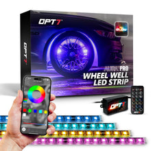 AURA PRO Wheel Well LED Lighting Kit 4 x 24-Inch Multi-Color Strips - Bluetooth Enabled APP Full Color Spectrum