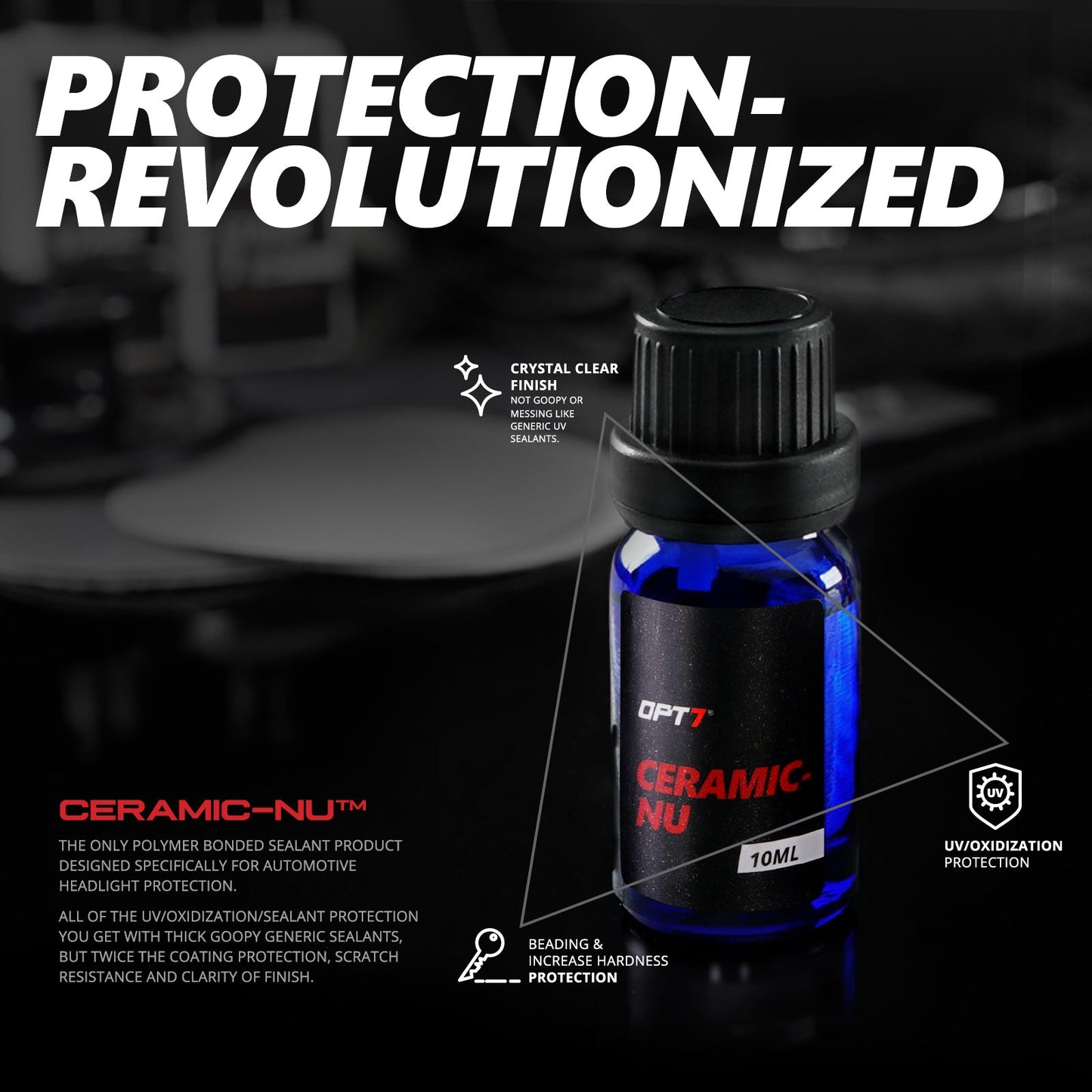 OPT7 Headlight Restoration Kit w-Exclusive Ceramic Nu Coating- Professional Detailers Grade