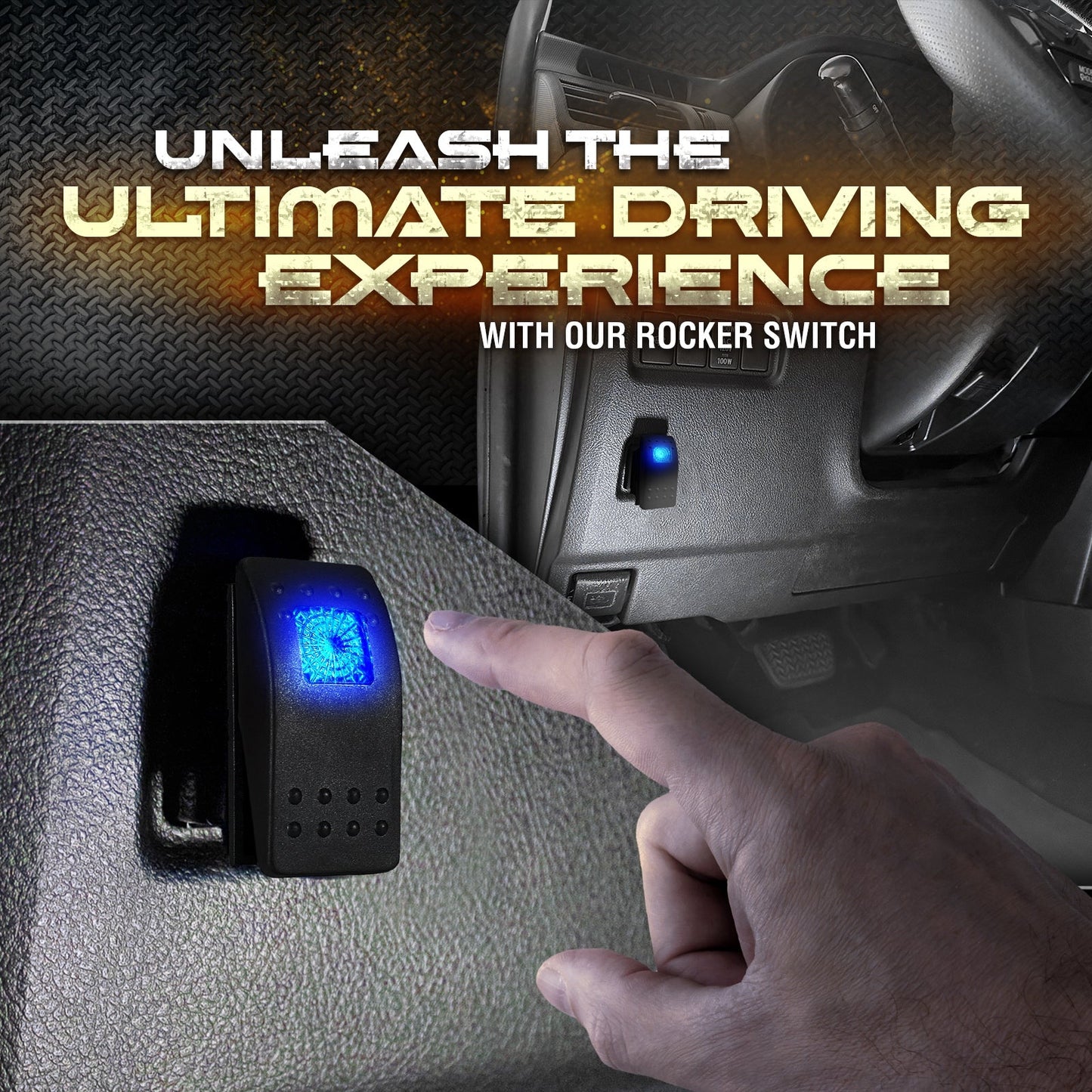 OPT7 Redline Triple Tailgate Light Bar 60" Bundle with Sidekick Running Board Light LED Strip Kit with Warning Mode