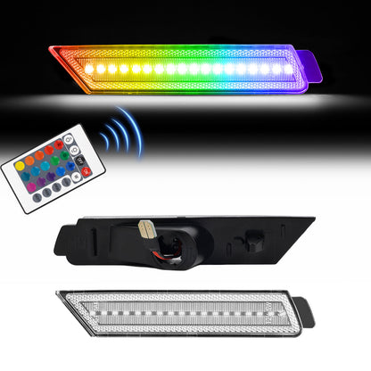 CAMARO 10-15 FRONT/REAR RGB DYNAMIC LED SIDE MARKERS w/ REMOTE