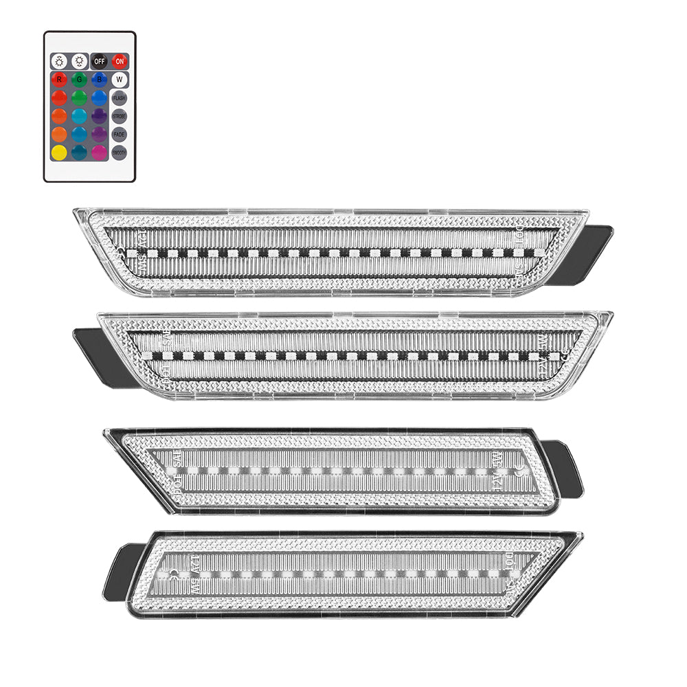 CAMARO 10-15 FRONT/REAR RGB DYNAMIC LED SIDE MARKERS w/ REMOTE