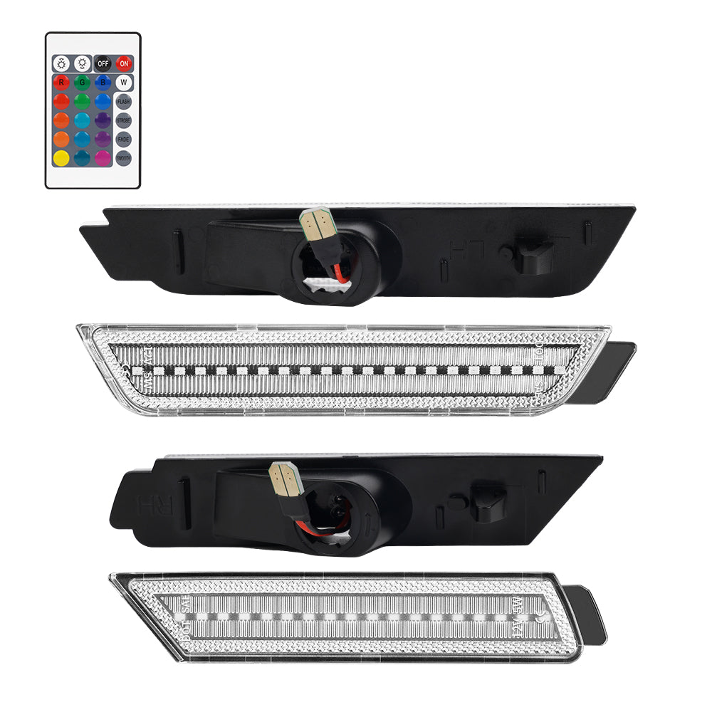 CAMARO 10-15 FRONT/REAR RGB DYNAMIC LED SIDE MARKERS w/ REMOTE