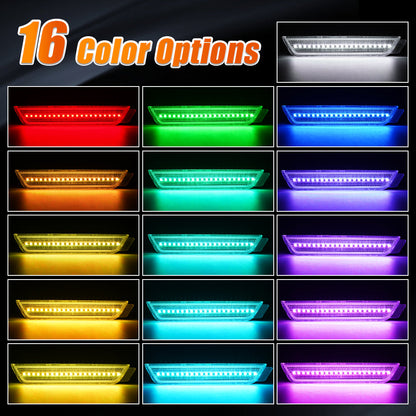 CAMARO 10-15 FRONT/REAR RGB DYNAMIC LED SIDE MARKERS w/ REMOTE