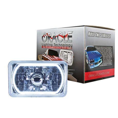 Oracle Lighting - 4x6in Sealed Beam Head Light w/Halo White