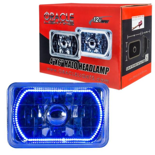 Oracle Lighting - 4x6in Sealed Beam Head Light w/Halo Purple