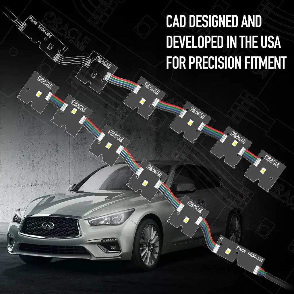 ORACLE Lighting 2014-2024 Infiniti Q50 ColorSHIFT RGB+W Headlight Halo Upgrade Kit