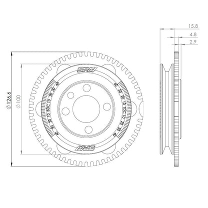 VW MKI II Rabbit , Audi 80, scirocco 8v underdrive crank trigger adapter kit - Black