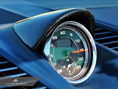 AutoTecknic Carbon Fiber Chrono Eye Lid Cover - Porsche Carrera 991