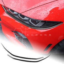 Real Carbon Fiber Headlight Decorative Strip Overlays for 2024+ Ford Mustang