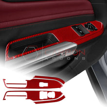 Real Carbon Fiber Window Switch Trim Overlay for 2024+ Ford Mustang