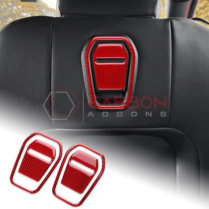 Real Carbon Fiber Front Seat Recliner Overlay for 2024+ Ford Mustang