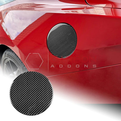 Real Carbon Fiber Fuel Door Overlays for 2024+ Ford Mustang