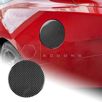 2024+ S650 Mustang Exterior Real Carbon Fiber Gas Cap Overlays