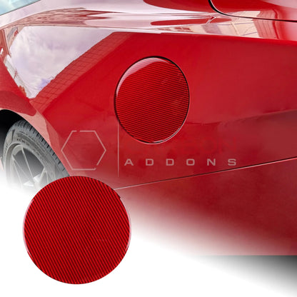 Real Carbon Fiber Fuel Door Overlays for 2024+ Ford Mustang