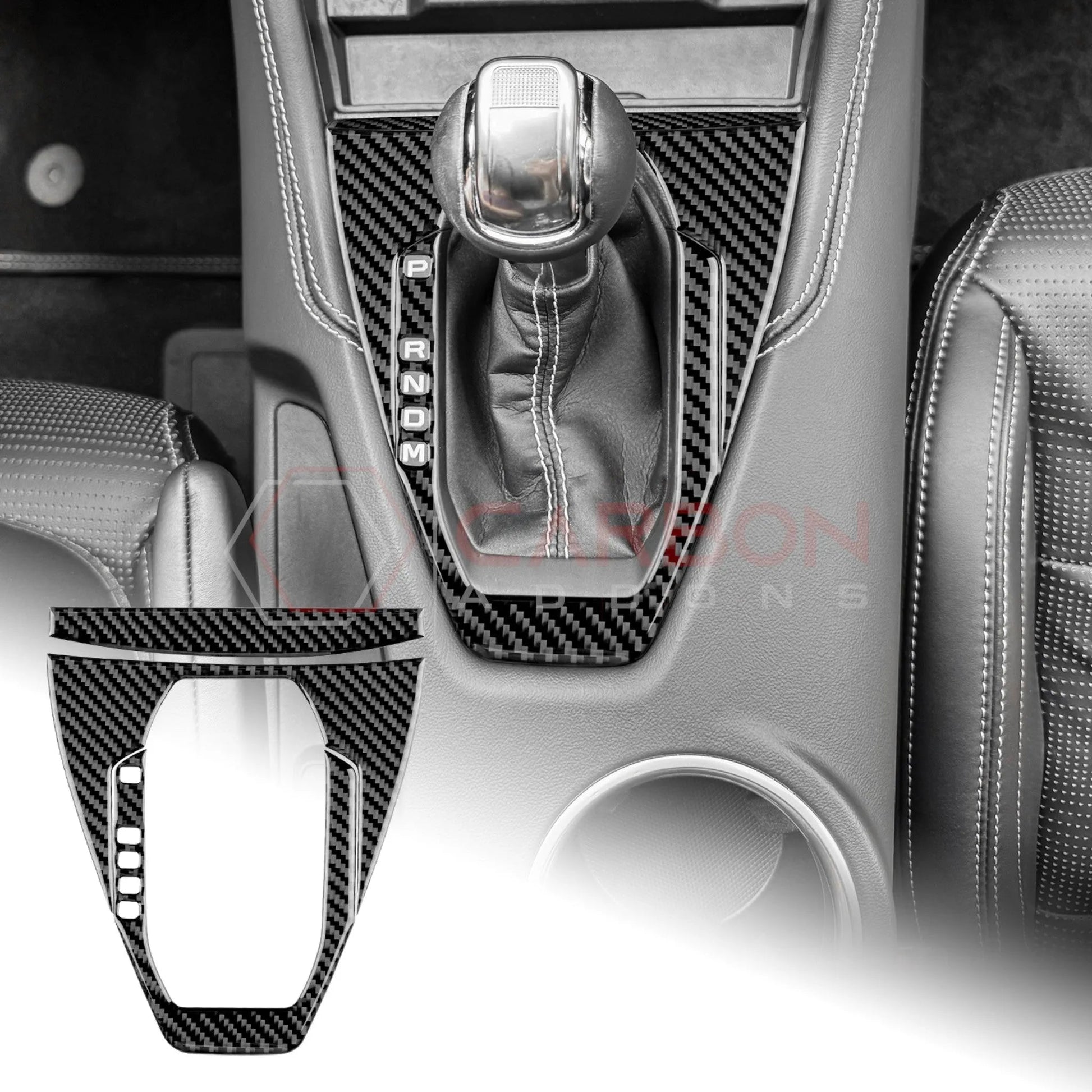 2024+ S650 Mustang Real Carbon Fiber Gear Shifter Trim Overlay