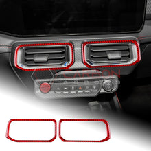 Real Carbon Fiber Center A/C Vent Frame Overlay for 2024+ Ford Mustang