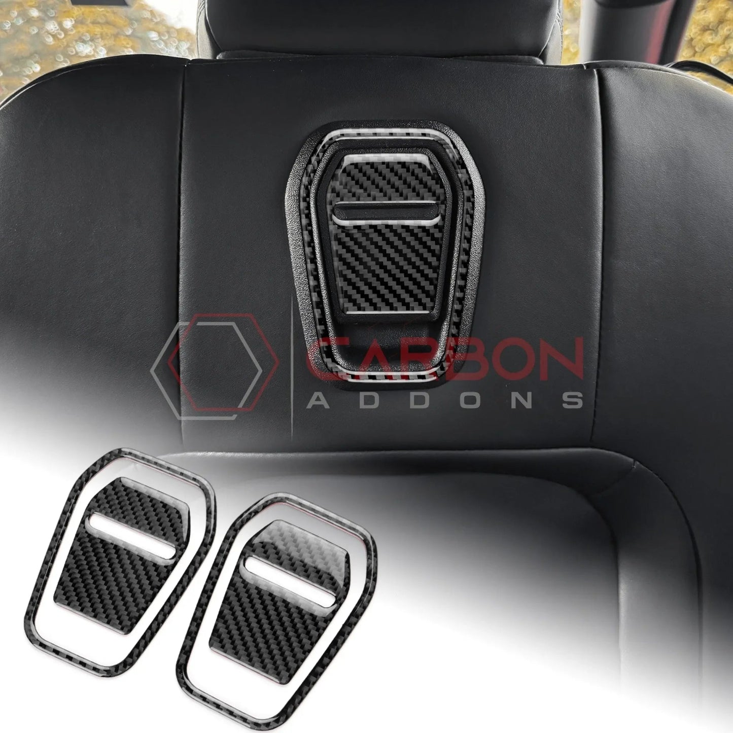 Real Carbon Fiber Front Seat Recliner Overlay for 2024+ Ford Mustang