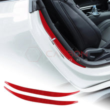 Real Carbon Fiber Door Jamb Trim Overlays for 2024+ Ford Mustang