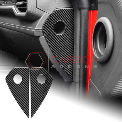 2024+ S650 Mustang Real Carbon Fiber Dash Side Panel Trim Overlay