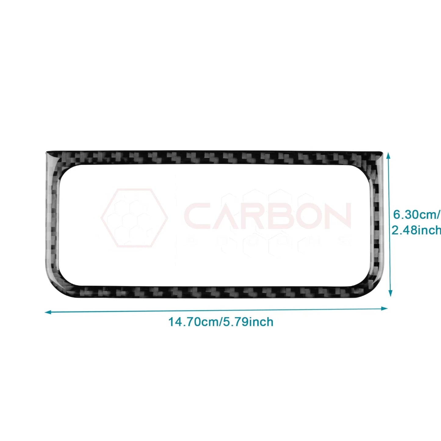2024+ S650 Mustang Real Carbon Fiber Headlight Control Outer Trim Overlay