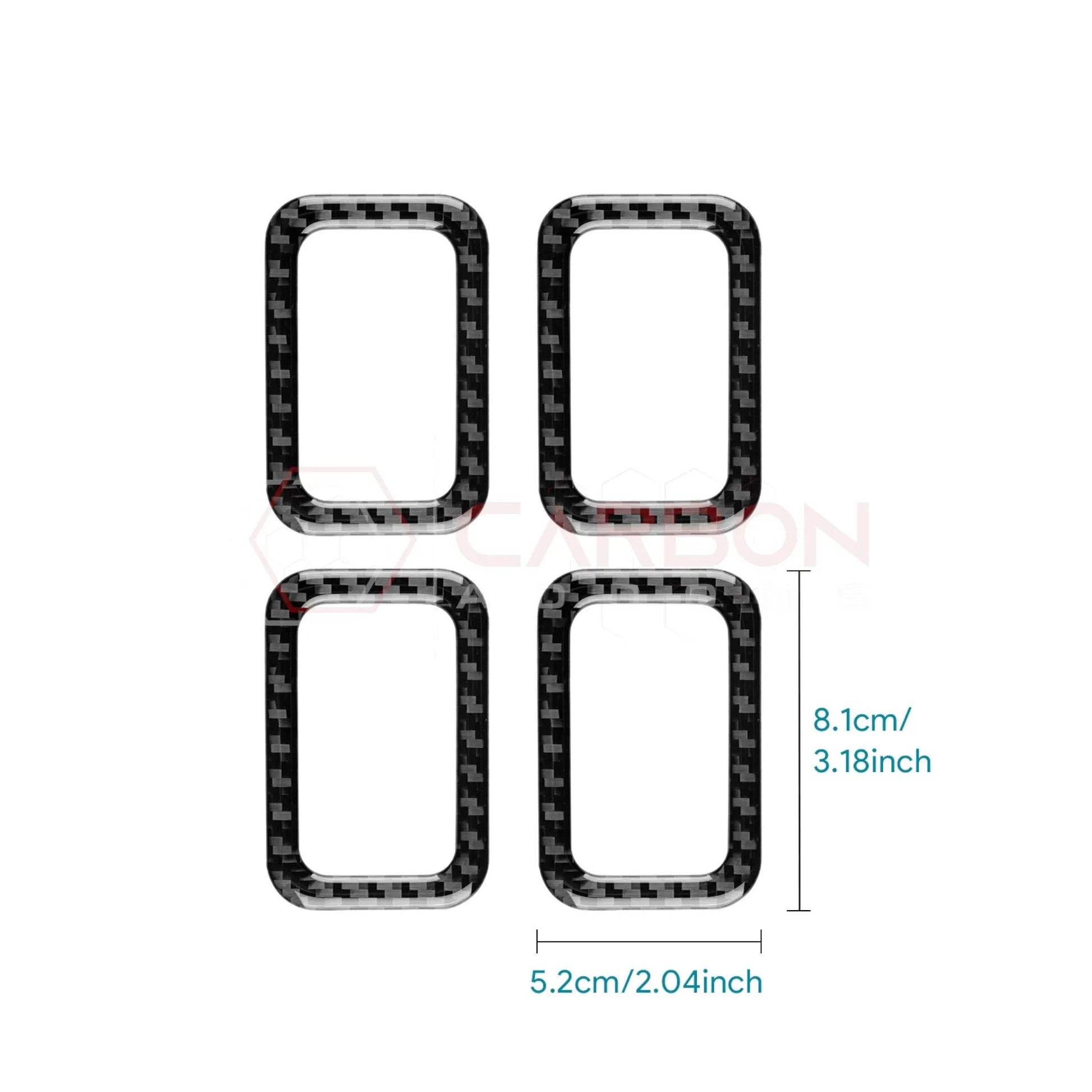2024+ S650 Mustang Real Carbon Fiber Rear Baby Seat Latch Trim Overlay