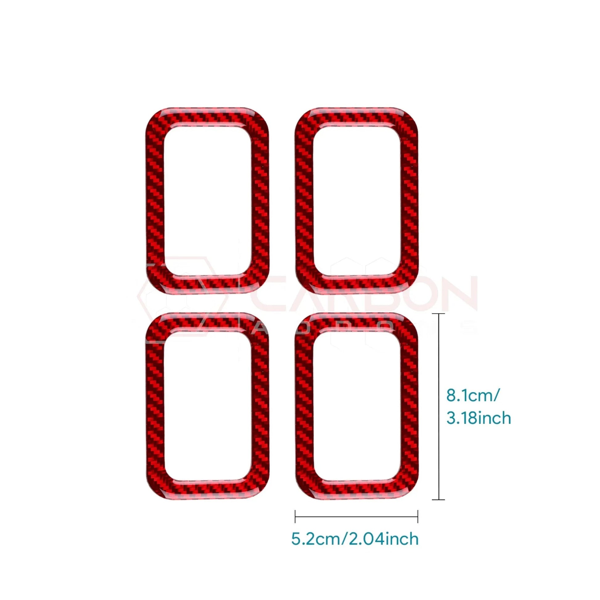 2024+ S650 Mustang Real Carbon Fiber Rear Baby Seat Latch Trim Overlay