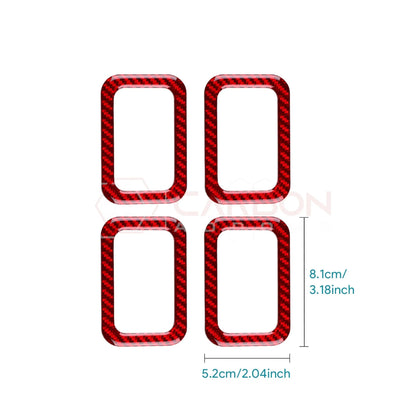 2024+ S650 Mustang Real Carbon Fiber Rear Baby Seat Latch Trim Overlay