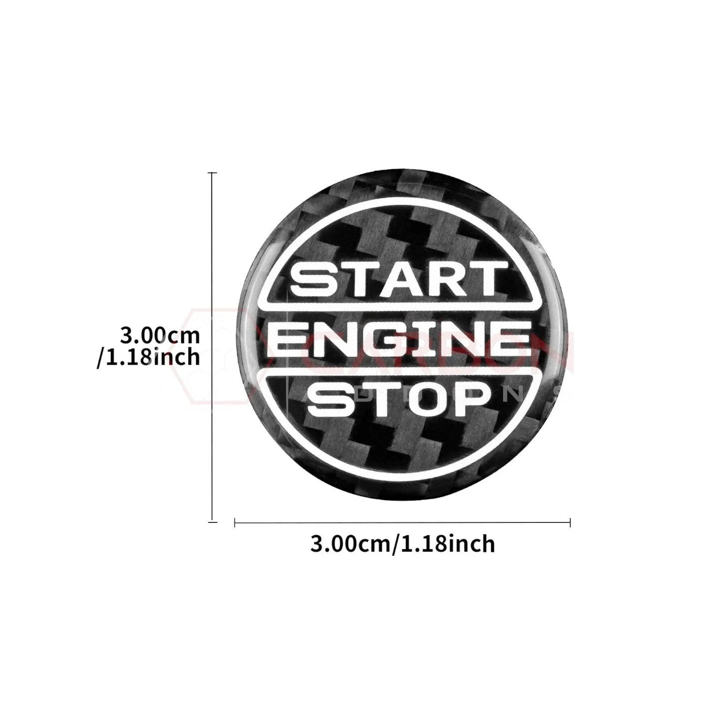 Real Carbon Fiber Start/Stop Button Cover for 2024+ Ford Mustang