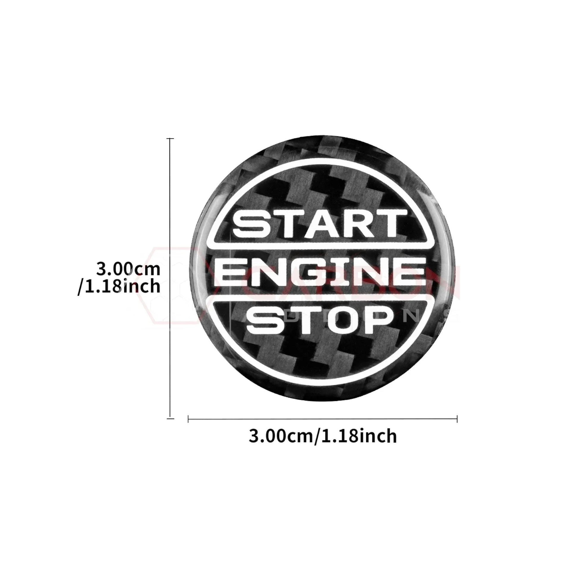 Real Carbon Fiber Start/Stop Button Cover for 2024+ Ford Mustang