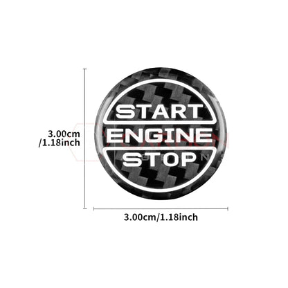 Real Carbon Fiber Start/Stop Button Cover for 2024+ Ford Mustang