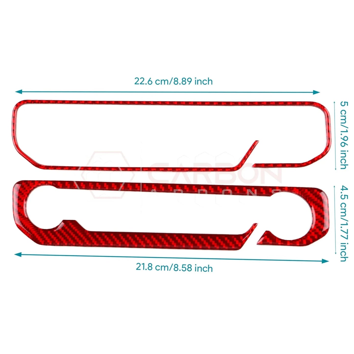 Real Carbon Fiber Start & Control Button Trim Overlay for 2024+ Ford Mustang