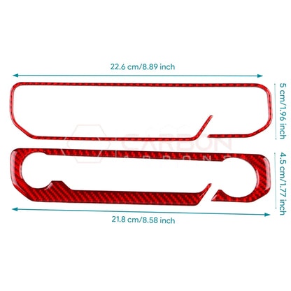 Real Carbon Fiber Start & Control Button Trim Overlay for 2024+ Ford Mustang