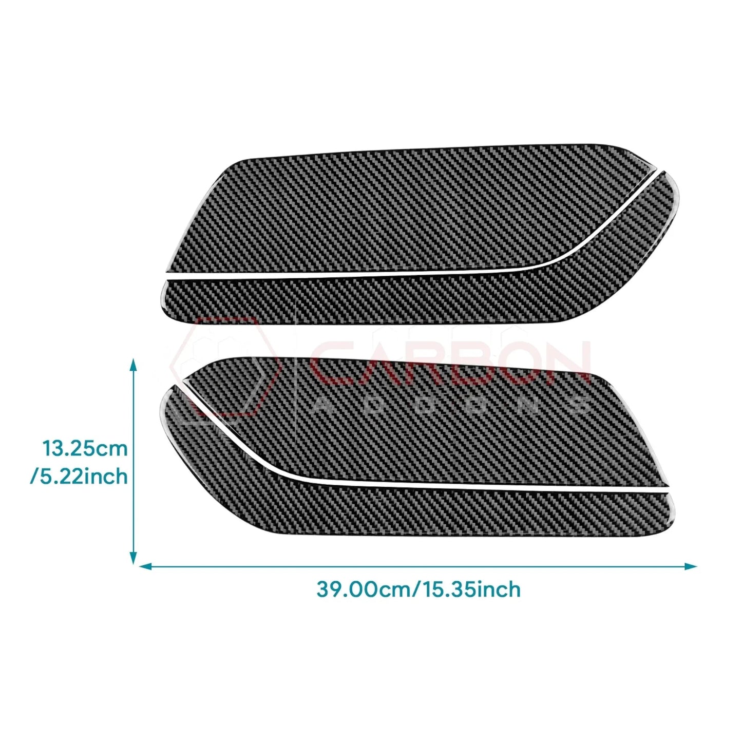 Real Carbon Fiber Rear Seat Side Panel Overlays for 2024+ Ford Mustang