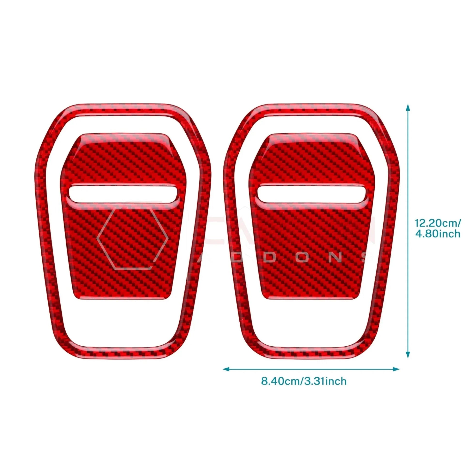Real Carbon Fiber Front Seat Recliner Overlay for 2024+ Ford Mustang