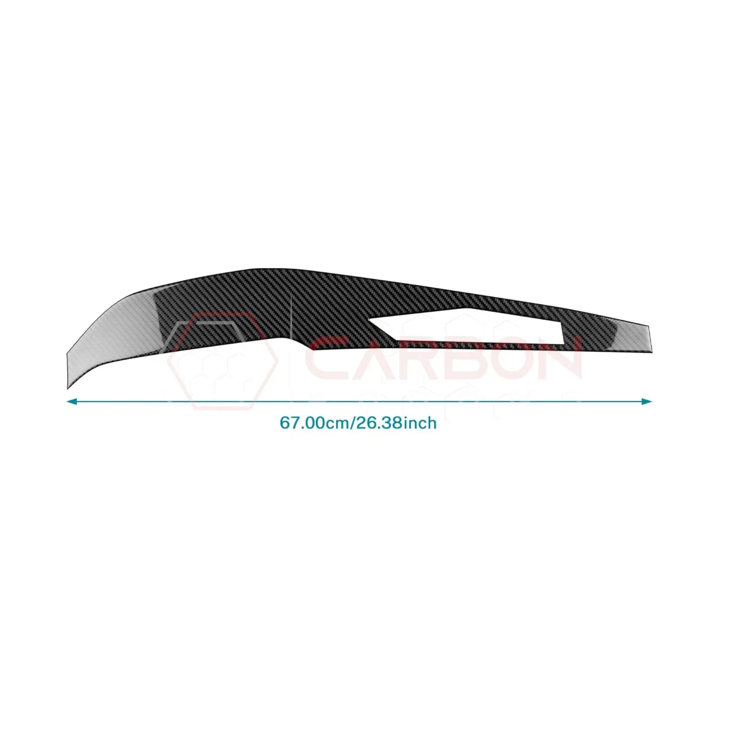 Real Carbon Fiber Dashboard Screen Surround Trim Overlay for 2024+ Ford Mustang